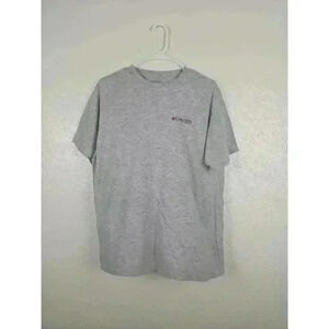 Columbia Gray Crew Neck Graphic Short Sleeve T Shirt Large